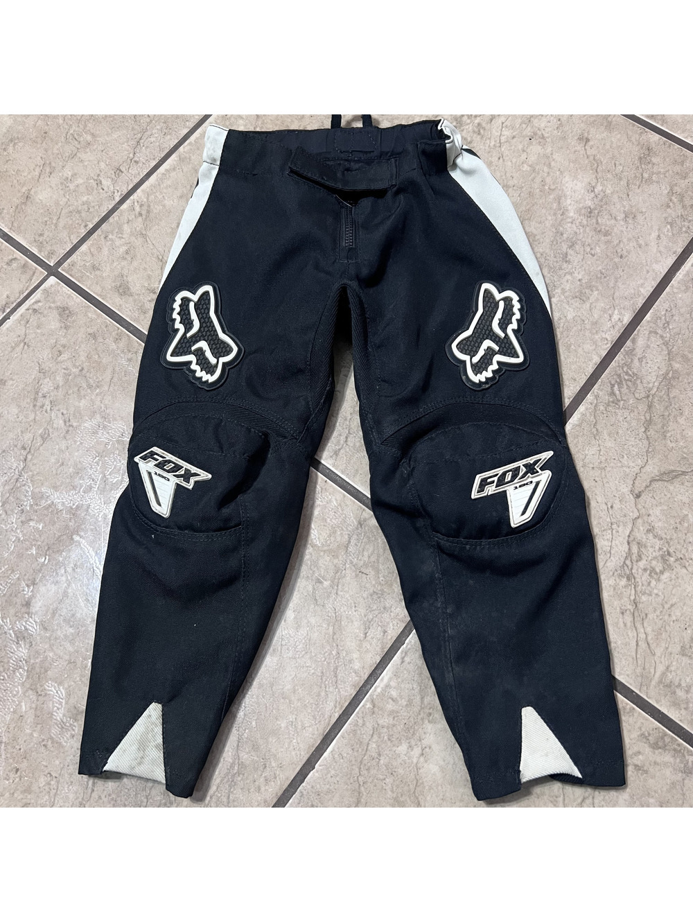 FOX Racing Kids Motocross Rider Biker Pants Dirt Bike White Black Size Small y2k